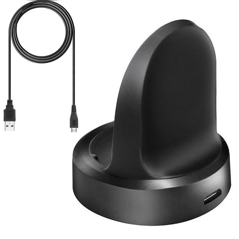 EXMRAT Compatible for Samsung Gear S2 Charger, Charging Cradle Dock for Gear S2, Gear S2 Classic Smart Watch (Black) - Image 1